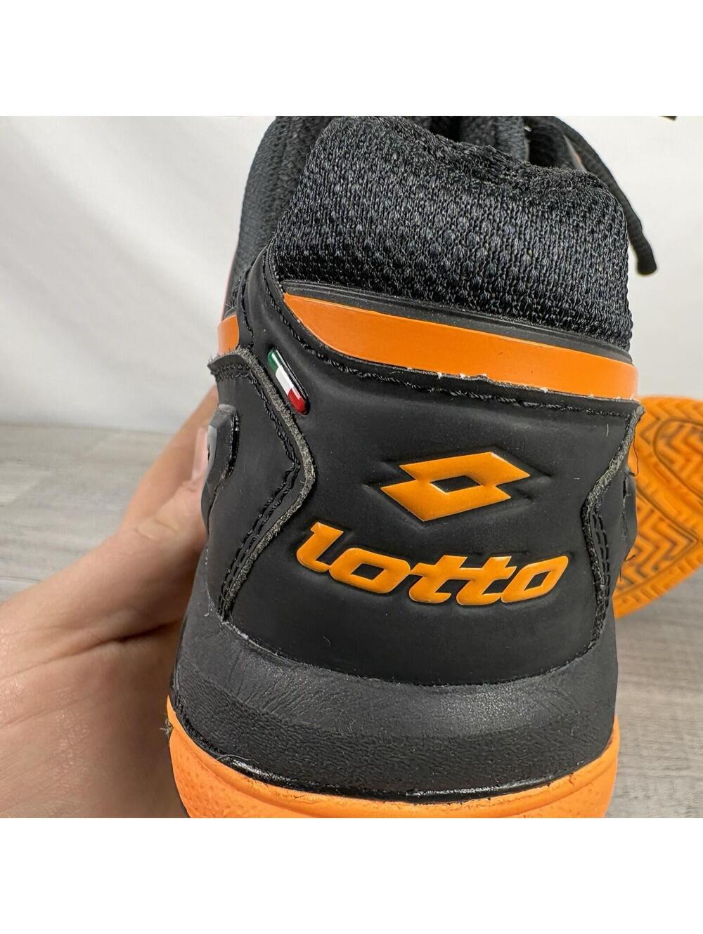 Lotto Raptor Syn-Pulse Indoor Court Shoes Men’s Size 11 (US) Black/Orange - Picture 10 of 15